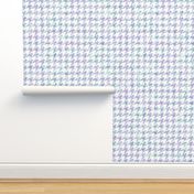 painted houndstooth - teal and purple