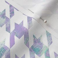 painted houndstooth - teal and purple