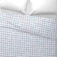 painted houndstooth - teal and purple