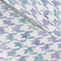 painted houndstooth - teal and purple
