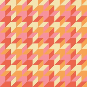 harlequin houndstooth - dotpink