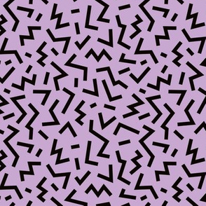 Cool geometric eighties retro confetti style memphis zigzag strokes violet fall