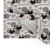 Adorable little baby sloth print jungle trees pura vida collection gender neutral beige black and white XS