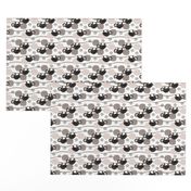 Adorable little baby sloth print jungle trees pura vida collection gender neutral beige black and white XS