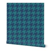 navy and teal crackle houndstooth