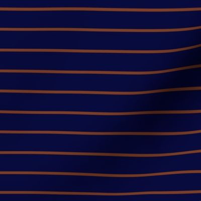 Thin Stripes in Copper and Navy