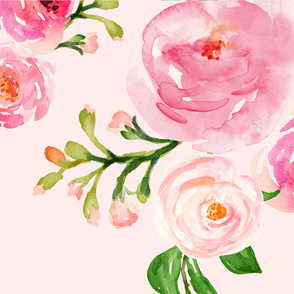Minky - Roses for Julie - Minky Blanket & 1 Print per Yard