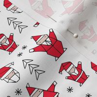 Origami decoration stars seasonal geometric december holiday and santa claus print design red black and white SMALL