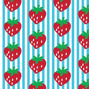strawberry stripe james (aqua alt)