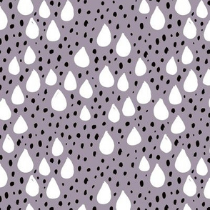 Abstract love and rain drops and dots geometric memphis style design winter fall ice blue lilac snow