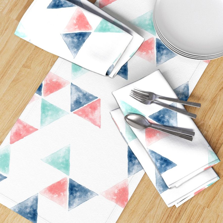 Watercolor triangles fun