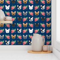 French Bulldog flowers florals frenchies dog girls flowers baby nursery sweet painted flower