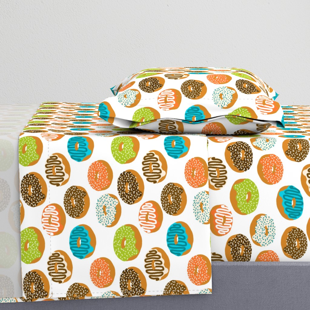 donuts doughnuts print boys gender neutral donut food print novelty fabric