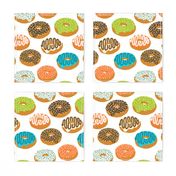 donuts doughnuts print boys gender neutral donut food print novelty fabric