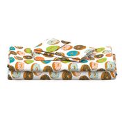 donuts doughnuts print boys gender neutral donut food print novelty fabric