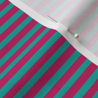 Horizontal Stripes - pink & turquoise