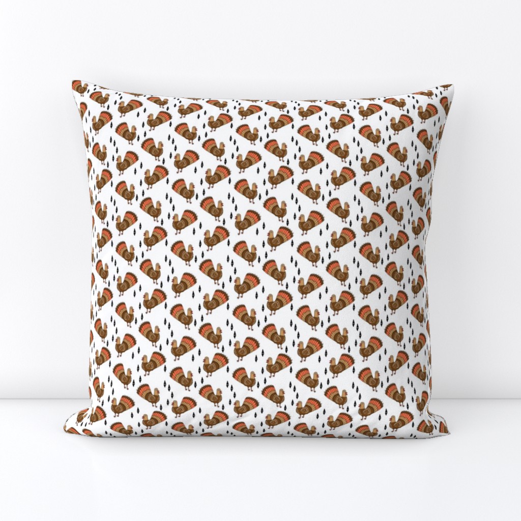 thanksgiving turkey // turkey trot cute bird autumn fall turkeys thanksgiving fabric