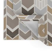 Gray Tan Chevron