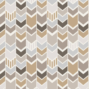 Gray Tan Chevron