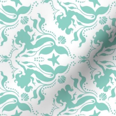 Mermaid damask - Neptune - rotated