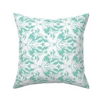 Mermaid damask - Neptune - rotated