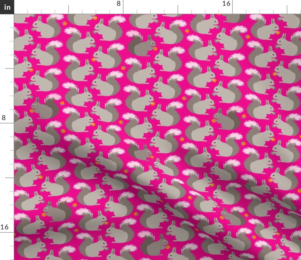 Squirrels (on hot pink)