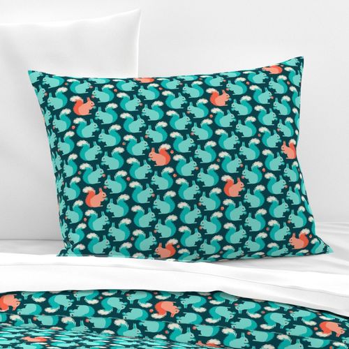 Squirrels (on teal)