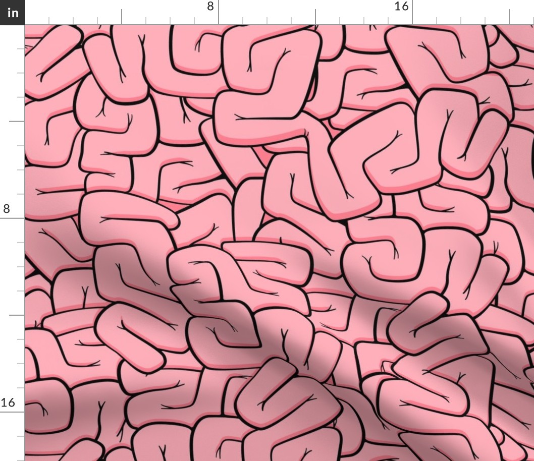 Brains and intestines, pretty in pink