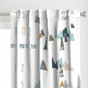 Adventure Awaits- 54" x36" Monthly Baby Blanket (earth)