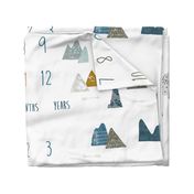 Adventure Awaits- 54" x36" Monthly Baby Blanket (earth)