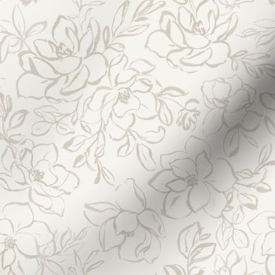 Magnolia Meadow Sketch Florals Neutral