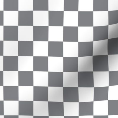 16-12J Retro Vintage 50s Check || Gray Grey White Squares Geometric _Miss Chiff Designs 