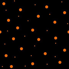 Halloween Black with Orange Dots