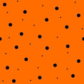 Halloween Orange with Black Dots