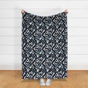 Ikat Diamonds Deep Indigo