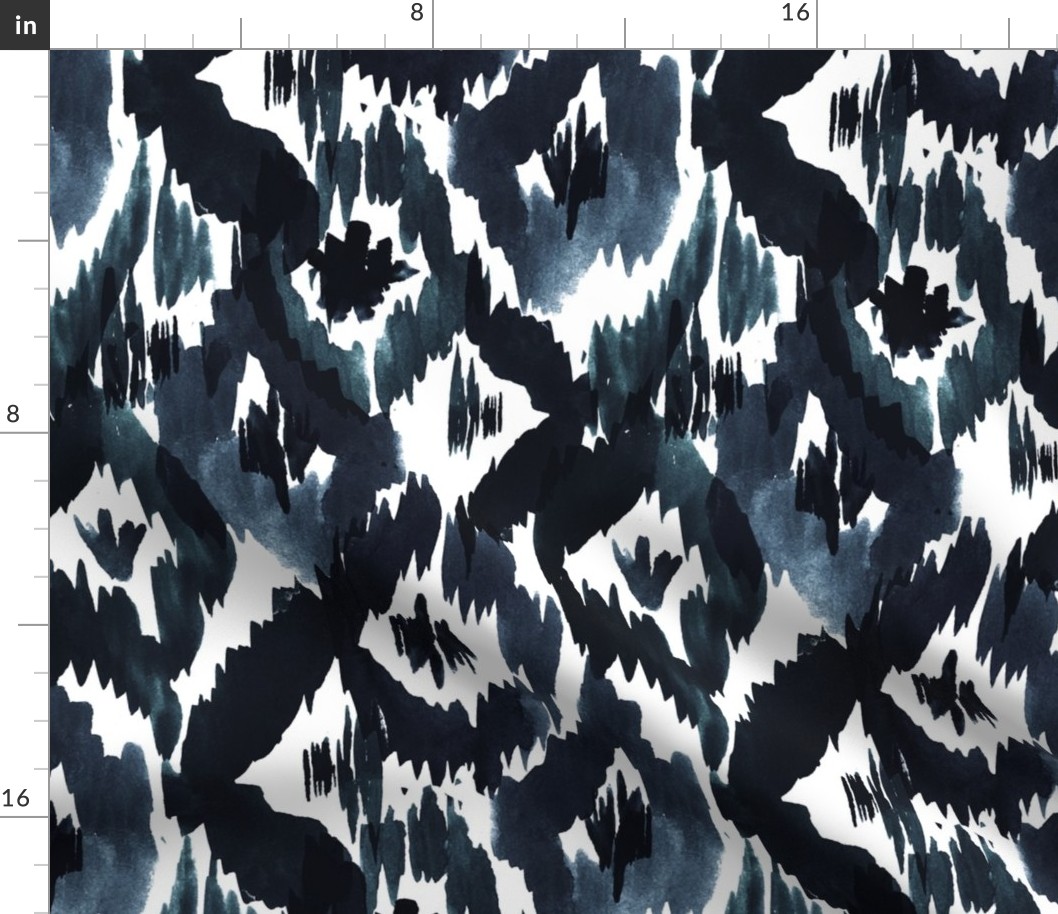 Ikat Diamonds Deep Indigo