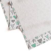 Adventure - Gray & Mint on White