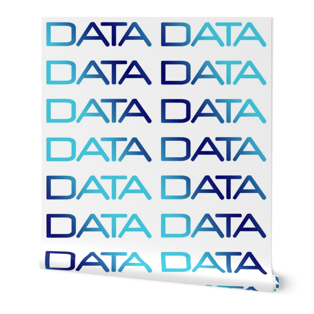 Big Blue DATA, bright-dark-bright blue gradient text on white, by Su_G_©SuSchaefer