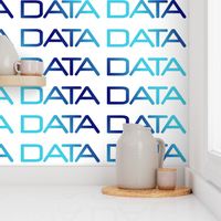 Big Blue DATA, bright-dark-bright blue gradient text on white, by Su_G_©SuSchaefer