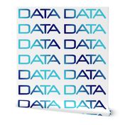 Big Blue DATA, bright-dark-bright blue gradient text on white, by Su_G_©SuSchaefer