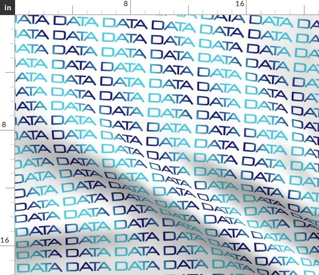 Big Blue DATA, bright-dark-bright blue gradient text on white, by Su_G_©SuSchaefer