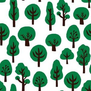 christmas trees // green fir tree forest christmas trees andrea lauren fabric