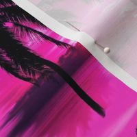 Modern Tropical Palm Trees ~ Reflection on Pink! 