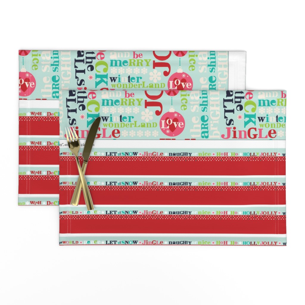 Merry and Bright Table Runner Panel