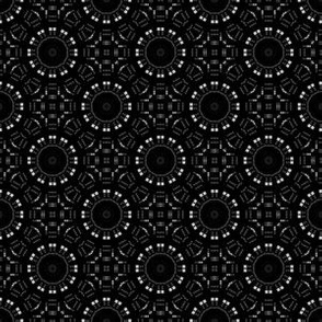 Charcoal Gray Circles Mosaic