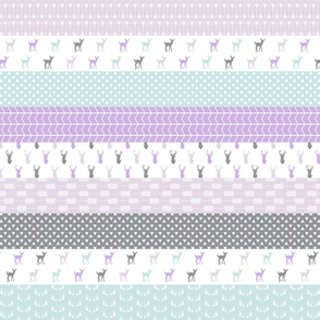 Girl woodland (purple and blue) || wholecloth