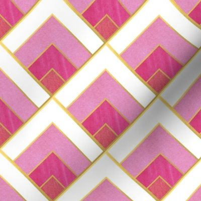 Pink Diamond Art Deco Diamond Pattern 