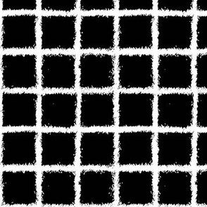grid sketch on black || pandamonium
