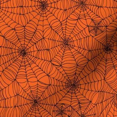 Spiderwebs - black on orange