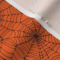 Spiderwebs - black on orange